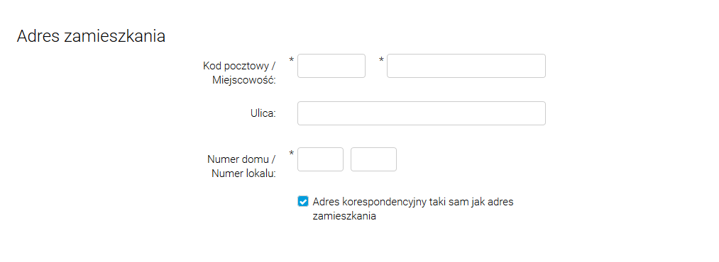 bik adres zamieszkania